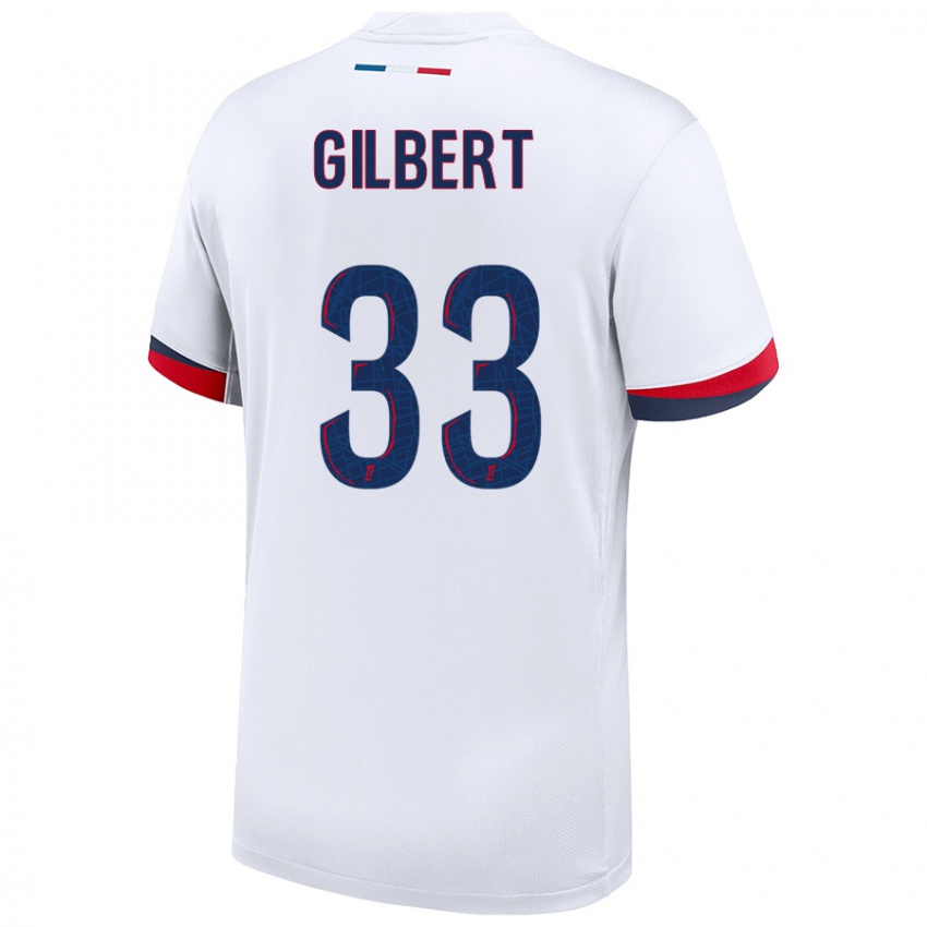 Hombre Camiseta Tara Elimbi Gilbert #33 Blanco Azul Rojo 2ª Equipación 2024/25 La Camisa Argentina