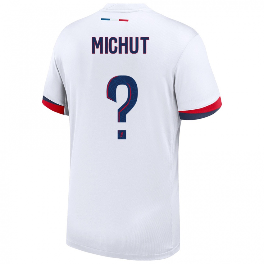 Hombre Camiseta Etienne Michut #0 Blanco Azul Rojo 2ª Equipación 2024/25 La Camisa Argentina