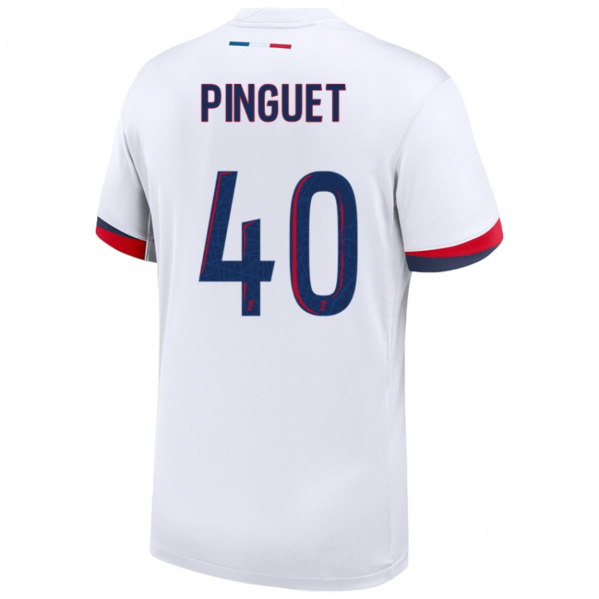 Hombre Camiseta Alice Pinguet #40 Blanco Azul Rojo 2ª Equipación 2024/25 La Camisa Argentina