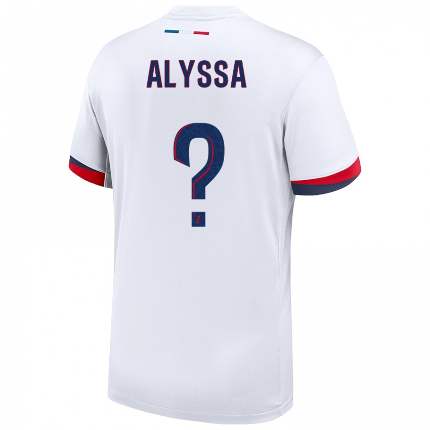 Hombre Camiseta Alyssa Fernandes #0 Blanco Azul Rojo 2ª Equipación 2024/25 La Camisa Argentina