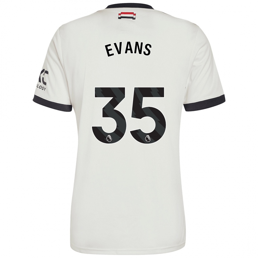 Hombre Camiseta Jonny Evans #35 Blanquecino Equipación Tercera 2024/25 La Camisa Argentina