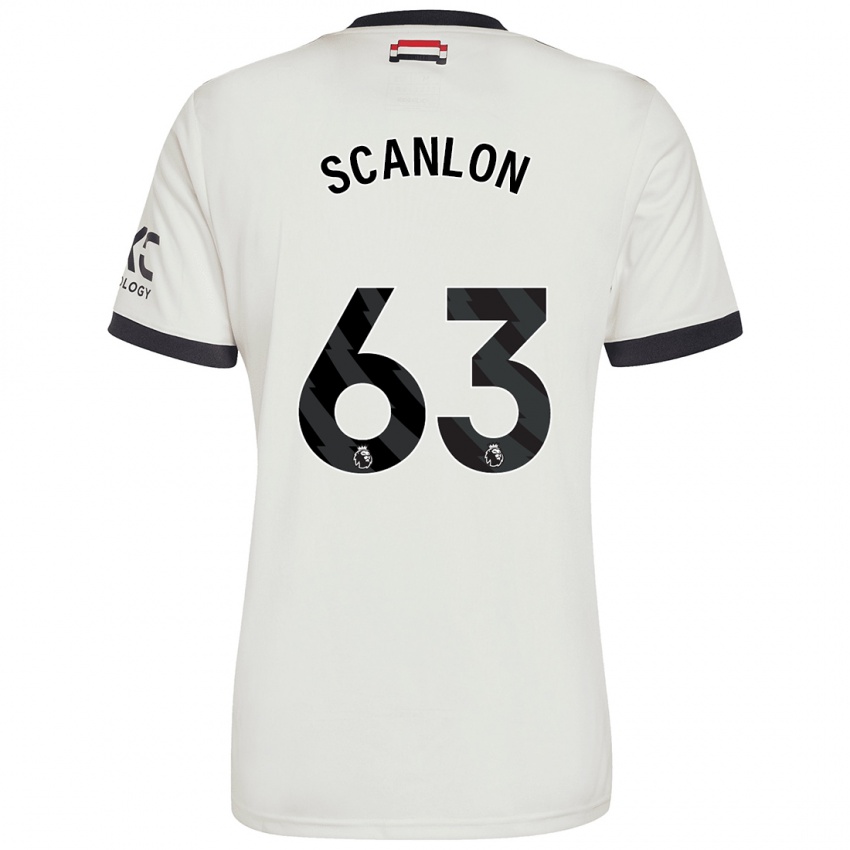 Hombre Camiseta James Scanlon #63 Blanquecino Equipación Tercera 2024/25 La Camisa Argentina