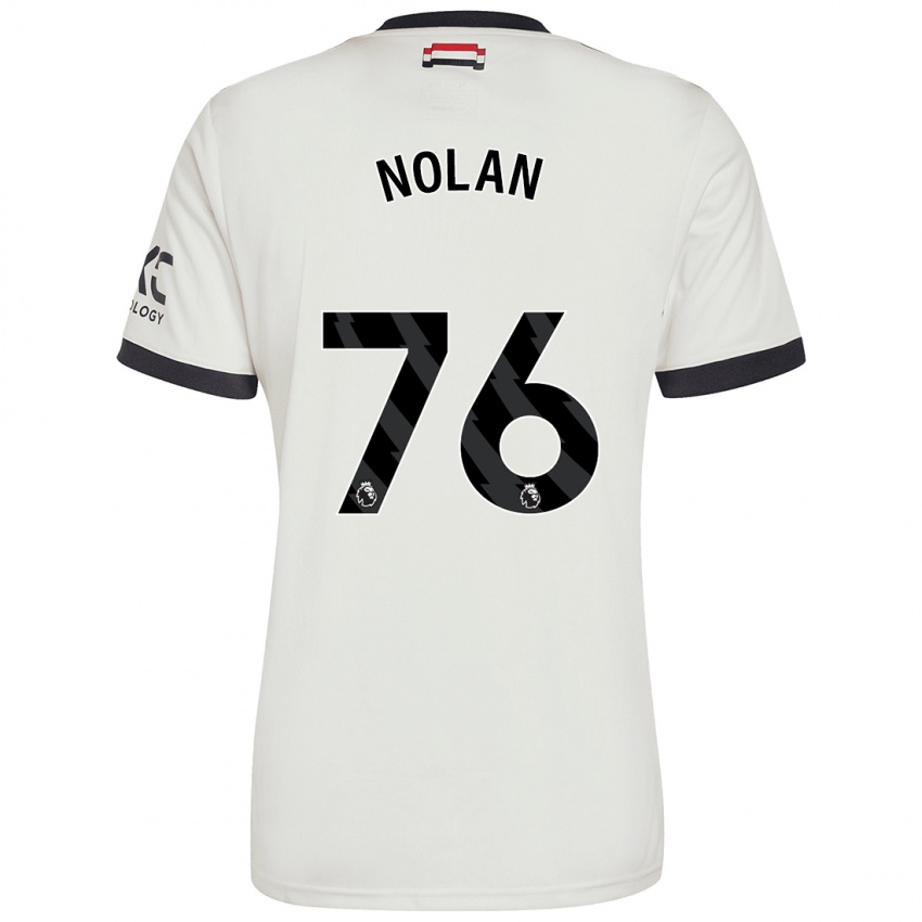 Hombre Camiseta James Nolan #76 Blanquecino Equipación Tercera 2024/25 La Camisa Argentina