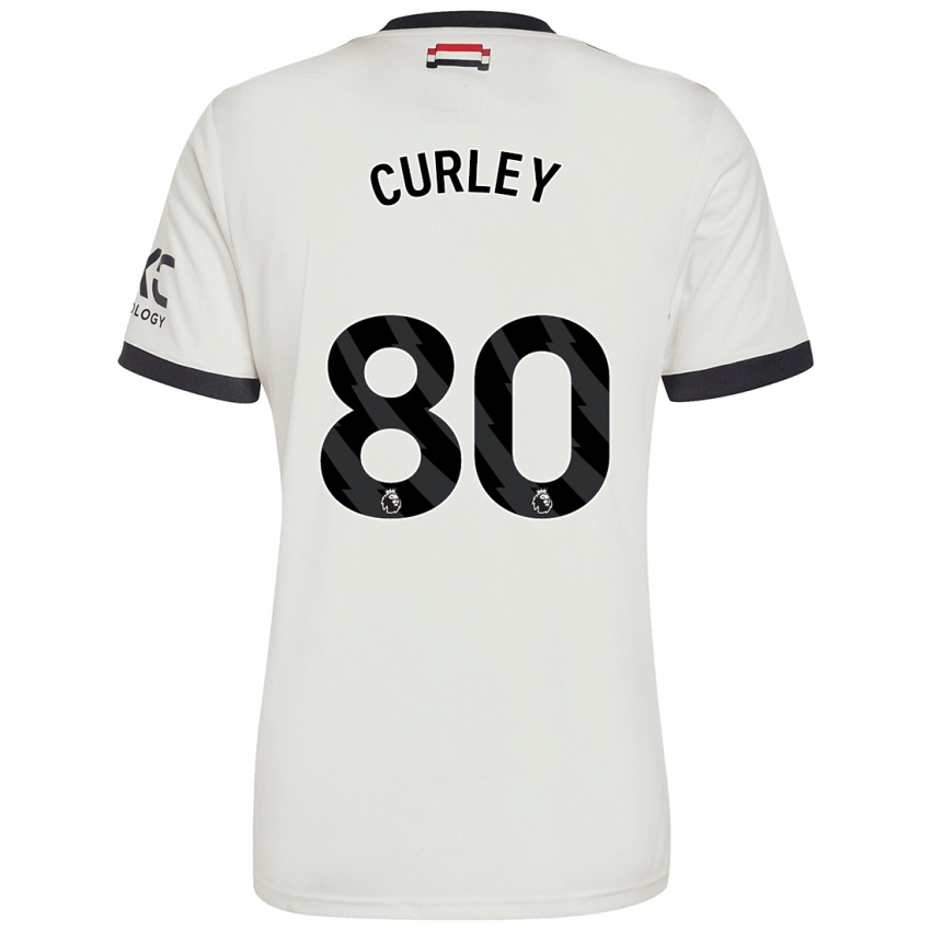 Hombre Camiseta Ruben Curley #80 Blanquecino Equipación Tercera 2024/25 La Camisa Argentina