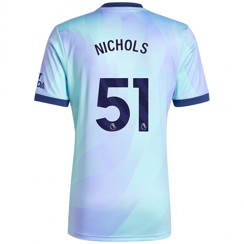 Hombre Camiseta Josh Nichols #51 Agua Equipación Tercera 2024/25 La Camisa Argentina