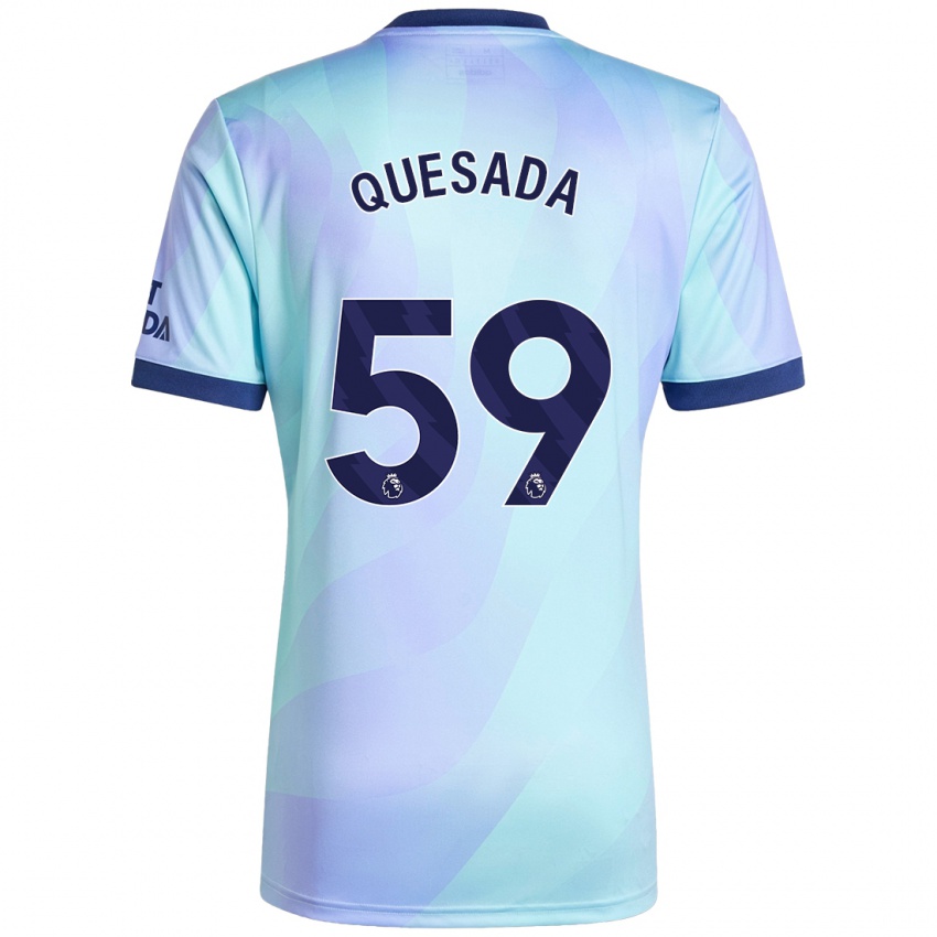 Hombre Camiseta Elián Quesada #59 Agua Equipación Tercera 2024/25 La Camisa Argentina