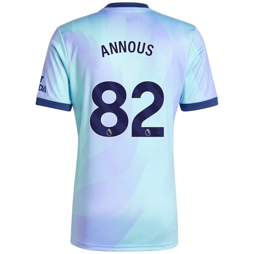 Hombre Camiseta Andre Annous #82 Agua Equipación Tercera 2024/25 La Camisa Argentina