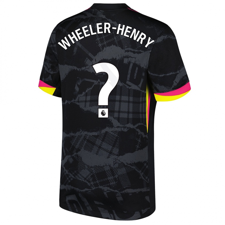 Hombre Camiseta Joseph Wheeler-Henry #0 Negro Rosa Equipación Tercera 2024/25 La Camisa Argentina