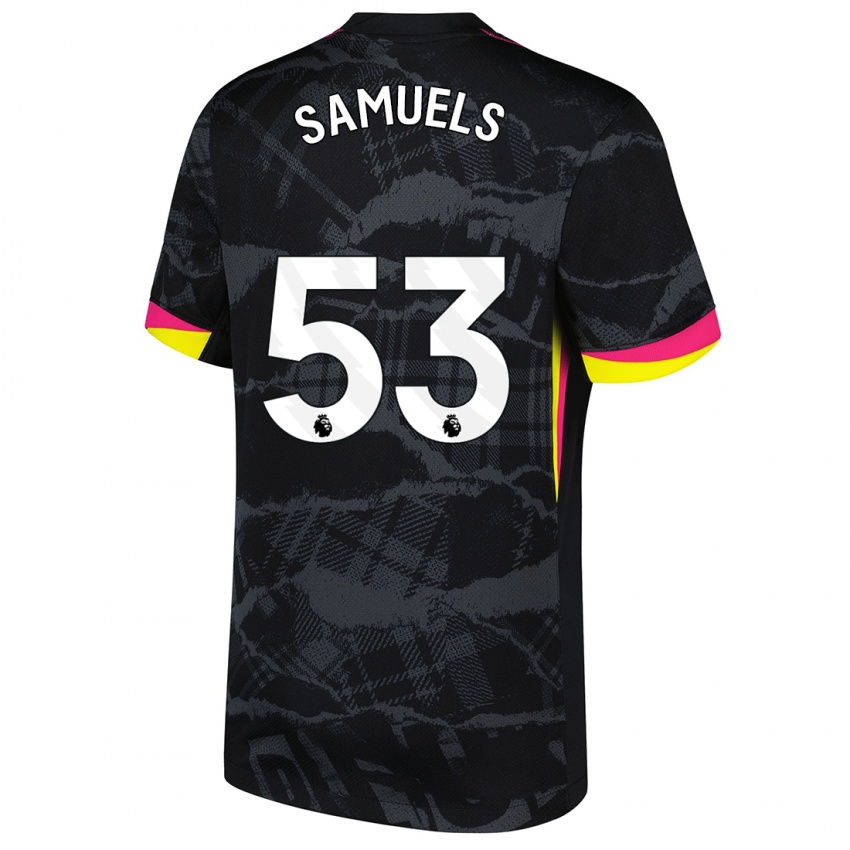 Hombre Camiseta Ishé Samuels-Smith #53 Negro Rosa Equipación Tercera 2024/25 La Camisa Argentina