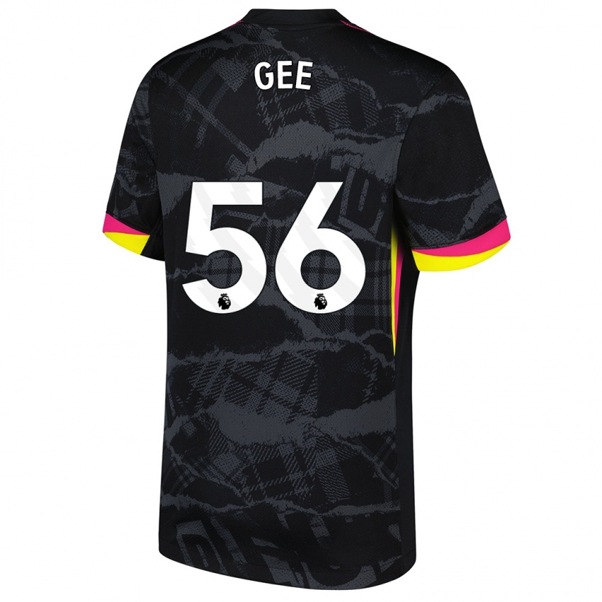 Hombre Camiseta Billy Gee #56 Negro Rosa Equipación Tercera 2024/25 La Camisa Argentina