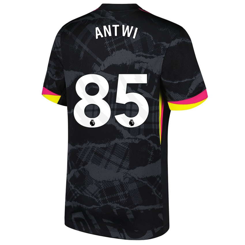 Hombre Camiseta Genesis Antwi #85 Negro Rosa Equipación Tercera 2024/25 La Camisa Argentina