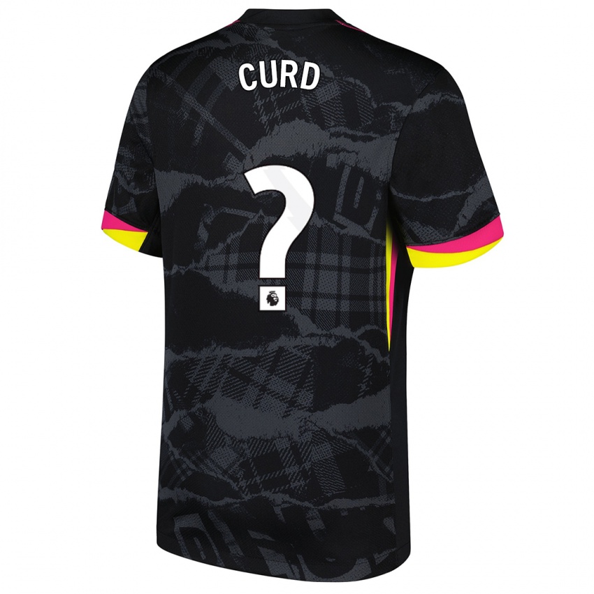 Hombre Camiseta Teddy Curd #0 Negro Rosa Equipación Tercera 2024/25 La Camisa Argentina