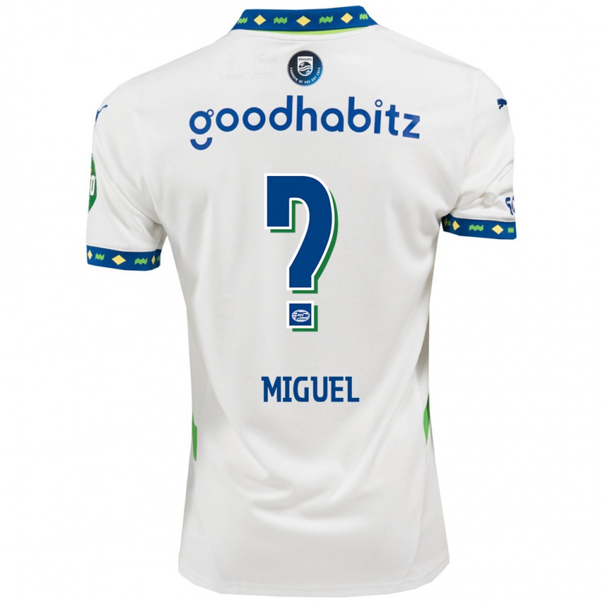 Hombre Camiseta Yani Miguel #0 Blanco Azul Oscuro Equipación Tercera 2024/25 La Camisa Argentina