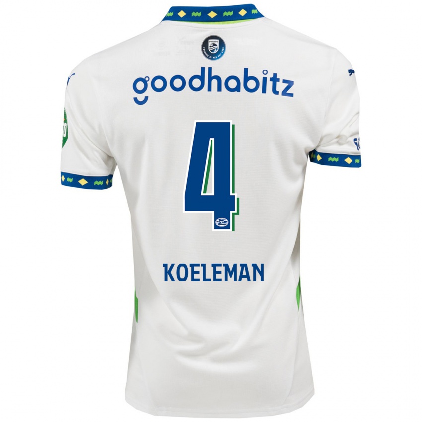 Hombre Camiseta Senna Koeleman #4 Blanco Azul Oscuro Equipación Tercera 2024/25 La Camisa Argentina