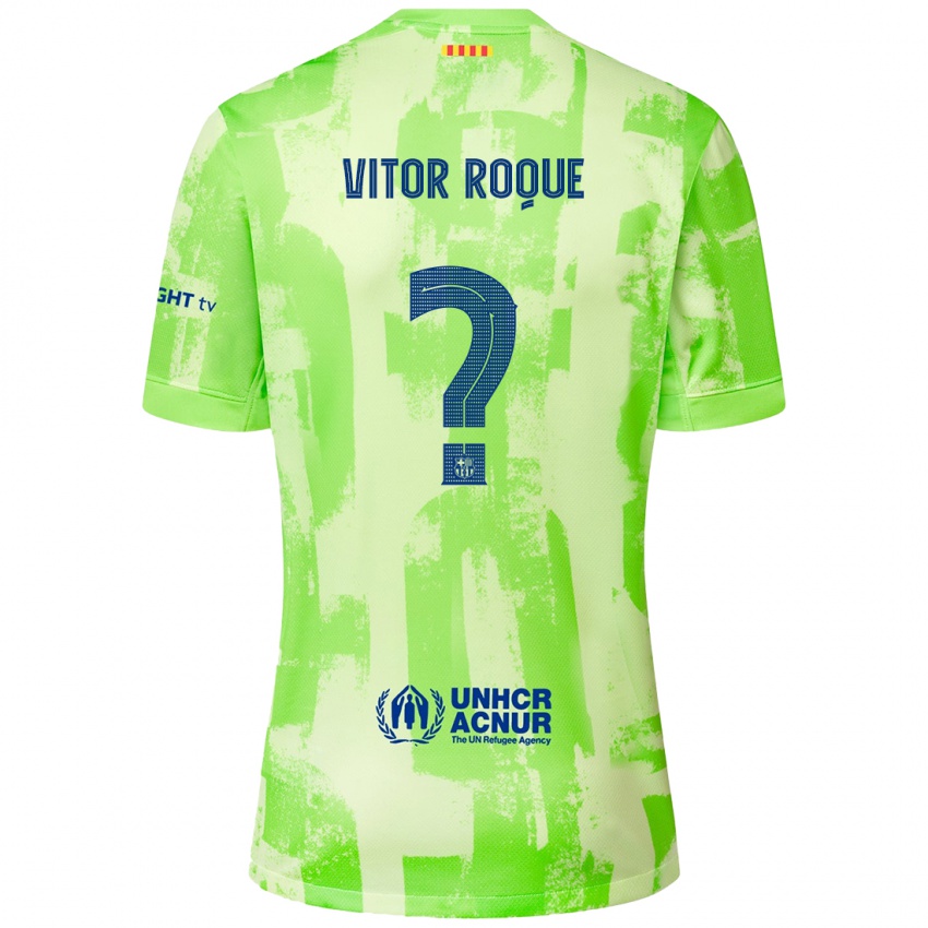 Hombre Camiseta Vitor Roque #8 Lima Equipación Tercera 2024/25 La Camisa Argentina