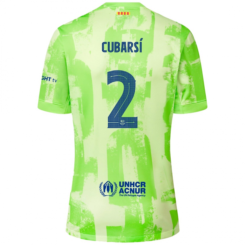 Hombre Camiseta Pau Cubarsí #2 Lima Equipación Tercera 2024/25 La Camisa Argentina