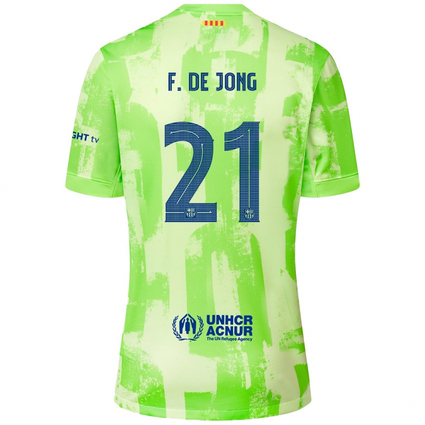 Hombre Camiseta Frenkie De Jong #21 Lima Equipación Tercera 2024/25 La Camisa Argentina