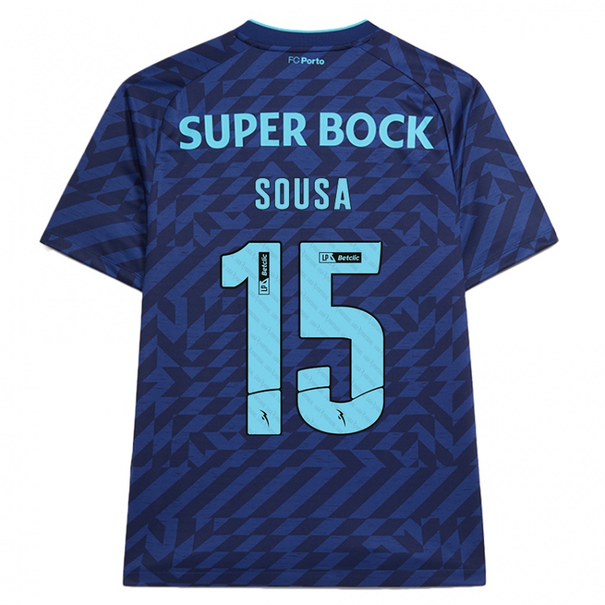 Hombre Camiseta Vasco Sousa #15 Azul Marino Equipación Tercera 2024/25 La Camisa Argentina