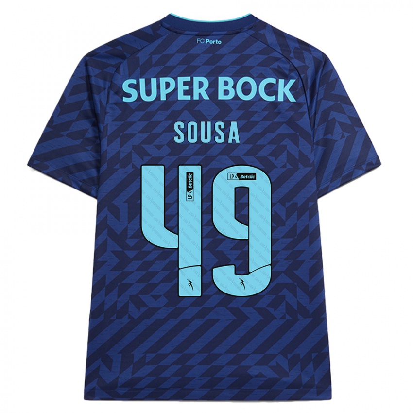 Hombre Camiseta Gonçalo Sousa #49 Azul Marino Equipación Tercera 2024/25 La Camisa Argentina