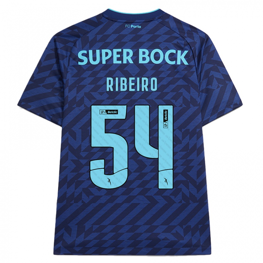 Hombre Camiseta António Ribeiro #54 Azul Marino Equipación Tercera 2024/25 La Camisa Argentina