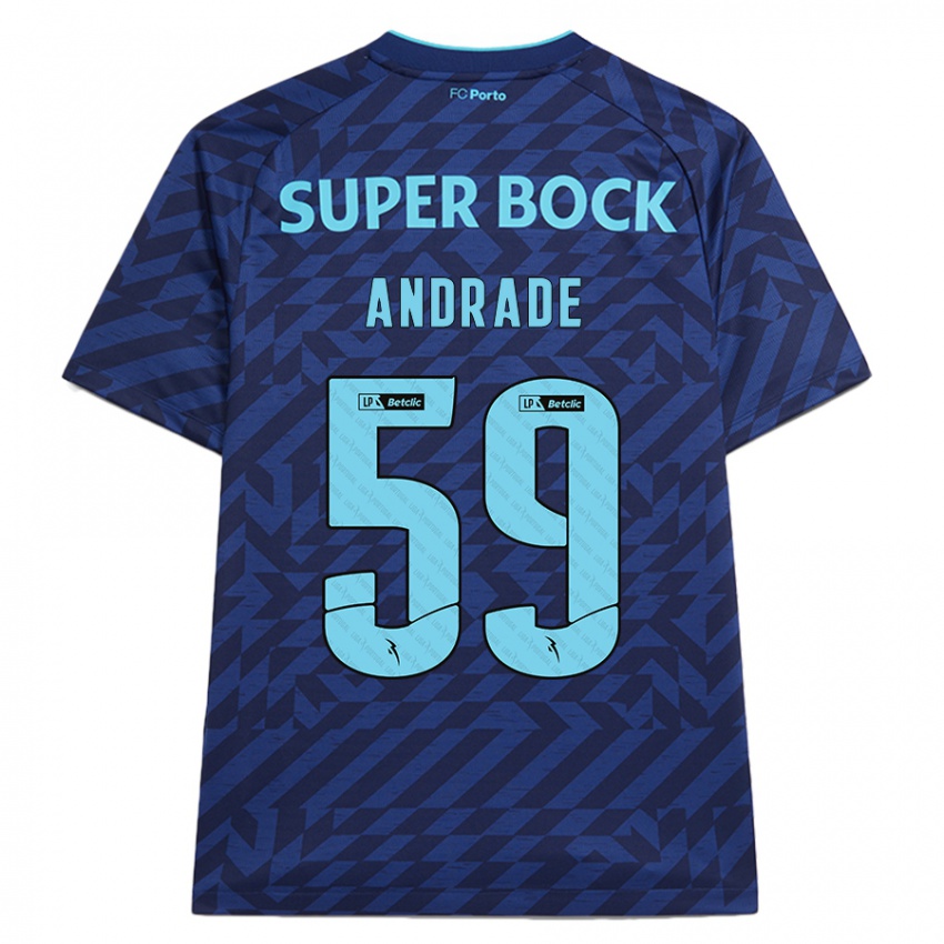 Hombre Camiseta Tiago Andrade #59 Azul Marino Equipación Tercera 2024/25 La Camisa Argentina