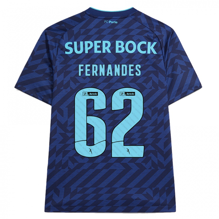 Hombre Camiseta Rodrigo Fernandes #62 Azul Marino Equipación Tercera 2024/25 La Camisa Argentina