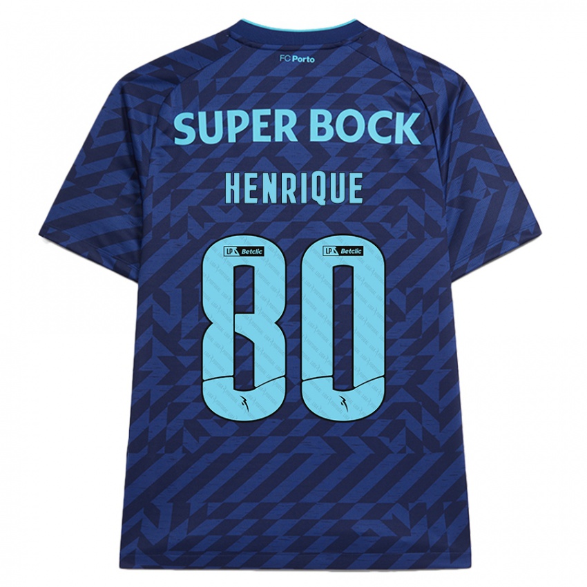 Hombre Camiseta Kaio Henrique #80 Azul Marino Equipación Tercera 2024/25 La Camisa Argentina