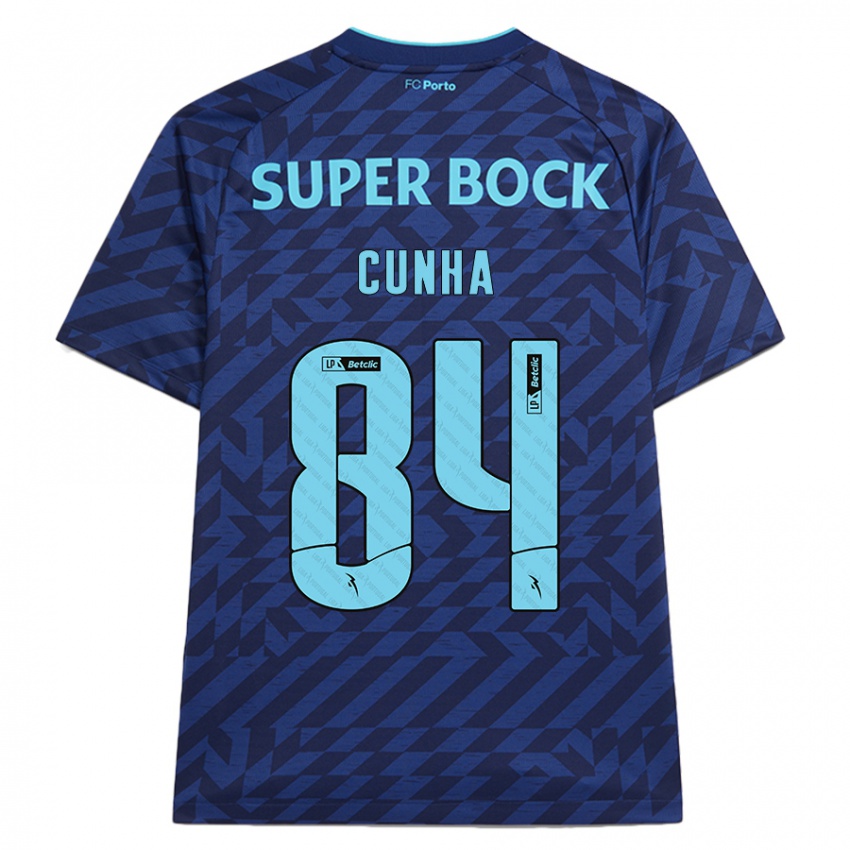 Hombre Camiseta Martim Cunha #84 Azul Marino Equipación Tercera 2024/25 La Camisa Argentina