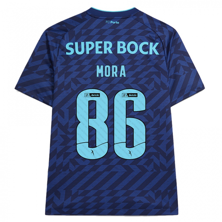 Hombre Camiseta Rodrigo Mora #86 Azul Marino Equipación Tercera 2024/25 La Camisa Argentina