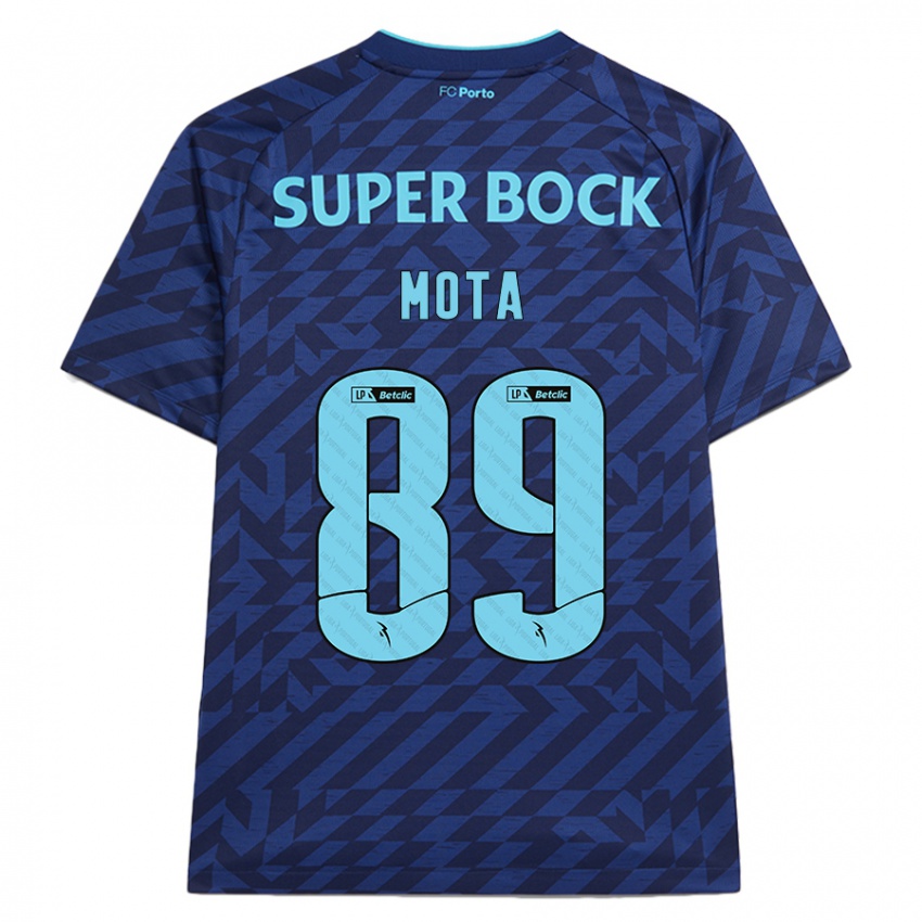 Hombre Camiseta Luís Mota #89 Azul Marino Equipación Tercera 2024/25 La Camisa Argentina