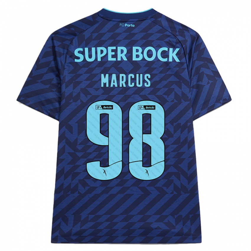 Hombre Camiseta Abraham Marcus #98 Azul Marino Equipación Tercera 2024/25 La Camisa Argentina