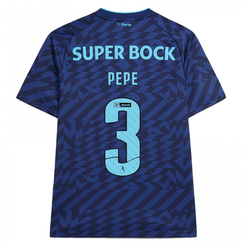 Hombre Camiseta Pepe #3 Azul Marino Equipación Tercera 2024/25 La Camisa Argentina