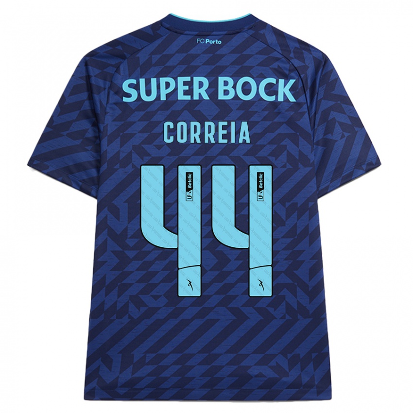 Hombre Camiseta Romain Correia #44 Azul Marino Equipación Tercera 2024/25 La Camisa Argentina