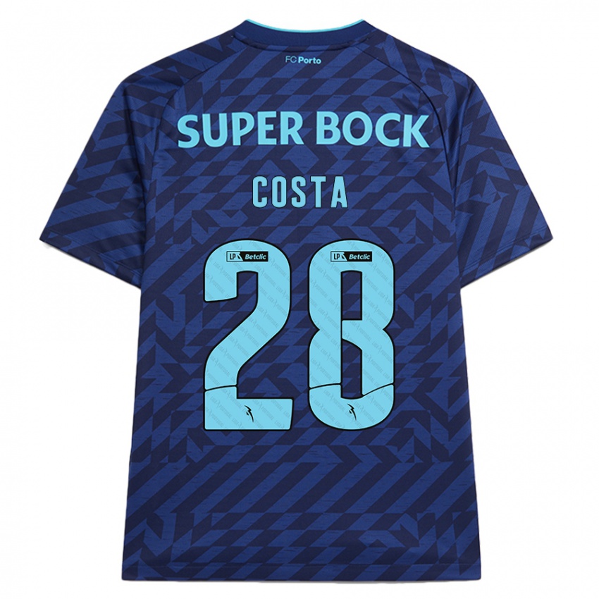 Hombre Camiseta Bruno Costa #28 Azul Marino Equipación Tercera 2024/25 La Camisa Argentina