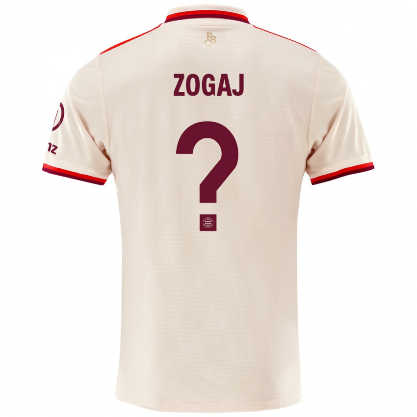 Hombre Camiseta Nderim Zogaj #0 Lino Equipación Tercera 2024/25 La Camisa Argentina