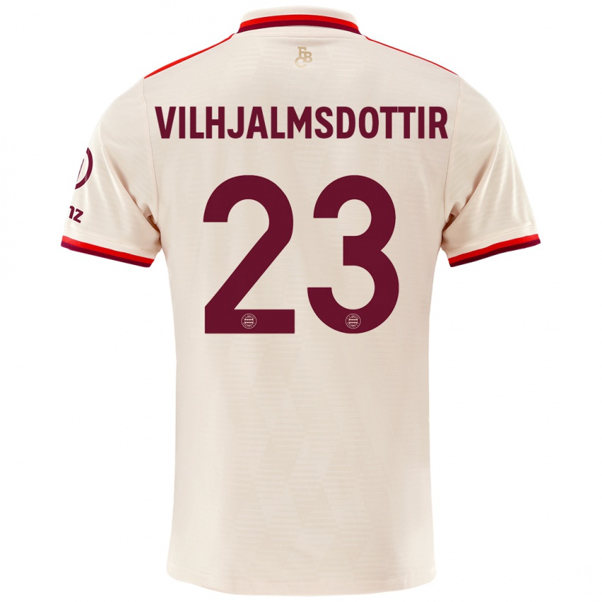 Hombre Camiseta Karolina Lea Vilhjalmsdottir #23 Lino Equipación Tercera 2024/25 La Camisa Argentina