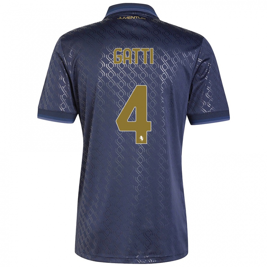 Hombre Camiseta Federico Gatti #4 Azul Marino Equipación Tercera 2024/25 La Camisa Argentina