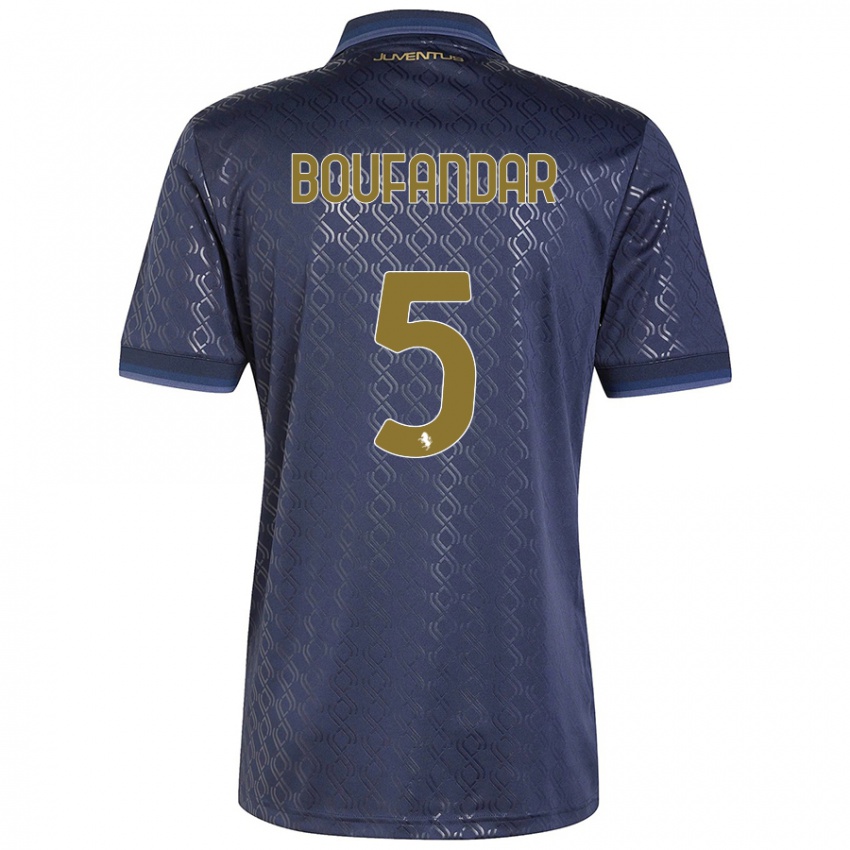 Hombre Camiseta Adam Boufandar #5 Azul Marino Equipación Tercera 2024/25 La Camisa Argentina