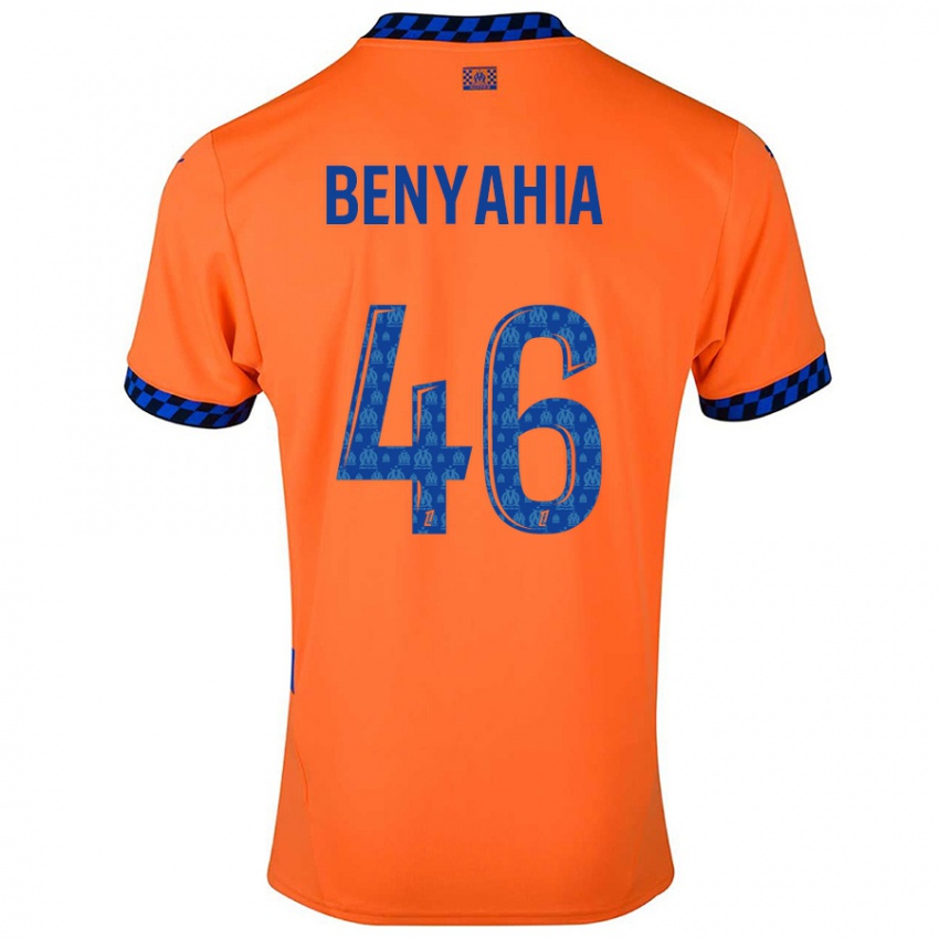 Hombre Camiseta Aylan Benyahia-Tani #46 Naranja Azul Oscuro Equipación Tercera 2024/25 La Camisa Argentina