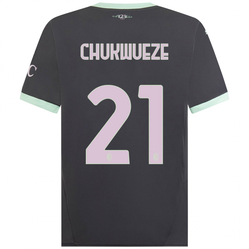 Hombre Camiseta Samuel Chukwueze #21 Gris Equipación Tercera 2024/25 La Camisa Argentina