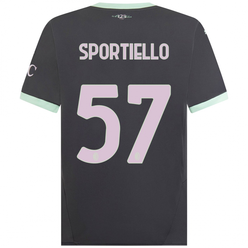 Hombre Camiseta Marco Sportiello #57 Gris Equipación Tercera 2024/25 La Camisa Argentina