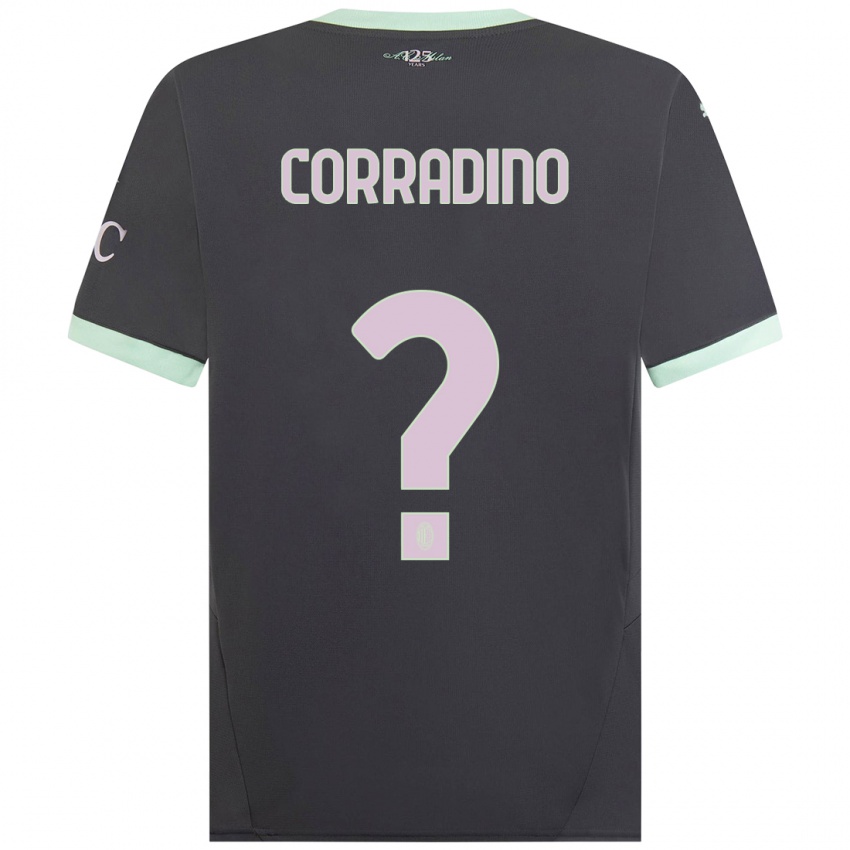 Hombre Camiseta Riccardo Corradino #0 Gris Equipación Tercera 2024/25 La Camisa Argentina