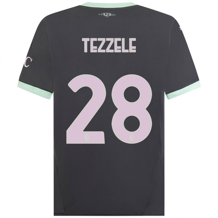 Hombre Camiseta Matteo Tezzele #28 Gris Equipación Tercera 2024/25 La Camisa Argentina