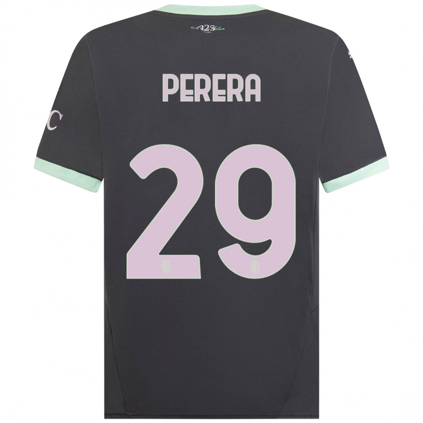 Hombre Camiseta Nirash Perera #29 Gris Equipación Tercera 2024/25 La Camisa Argentina