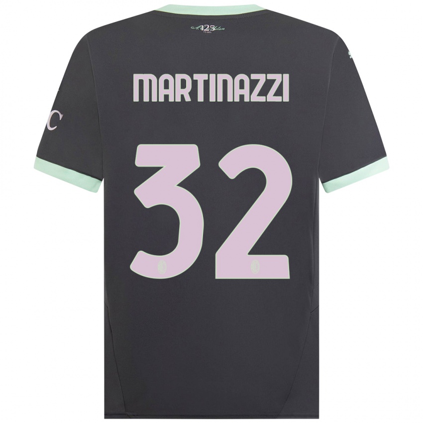 Hombre Camiseta Luca Martinazzi #32 Gris Equipación Tercera 2024/25 La Camisa Argentina