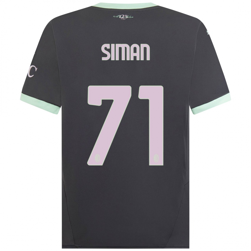 Hombre Camiseta Alexandru Șiman #71 Gris Equipación Tercera 2024/25 La Camisa Argentina