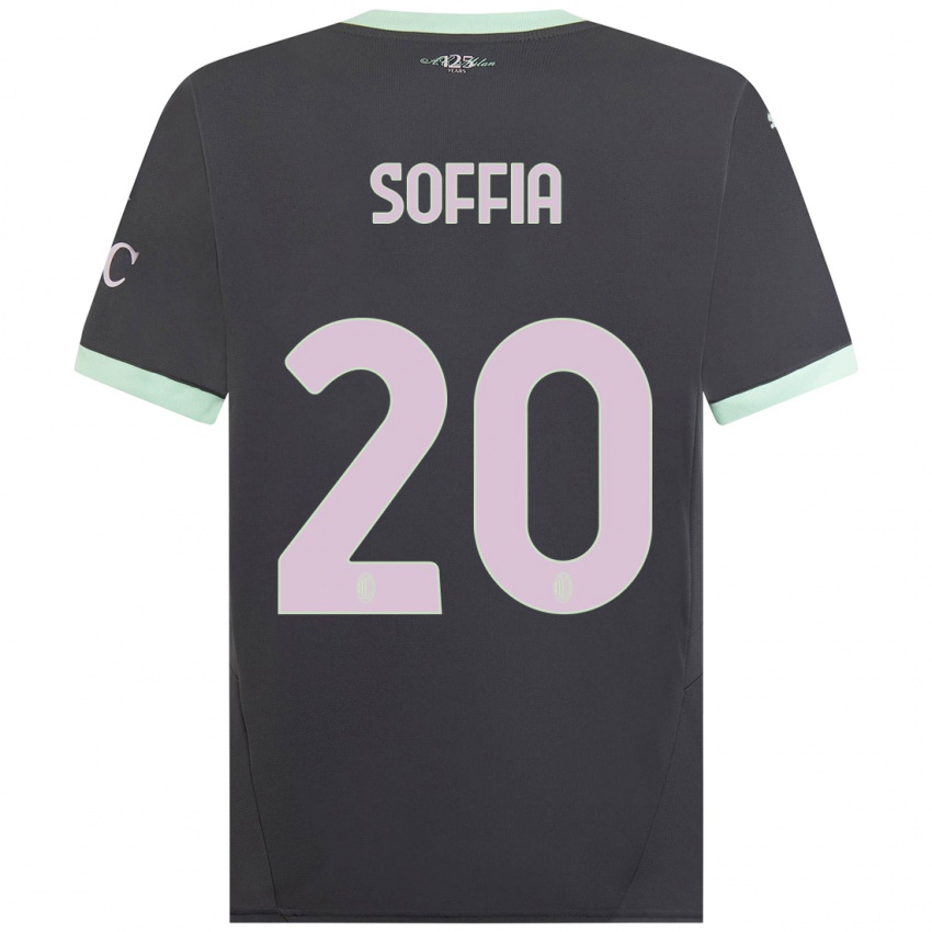 Hombre Camiseta Angelica Soffia #20 Gris Equipación Tercera 2024/25 La Camisa Argentina