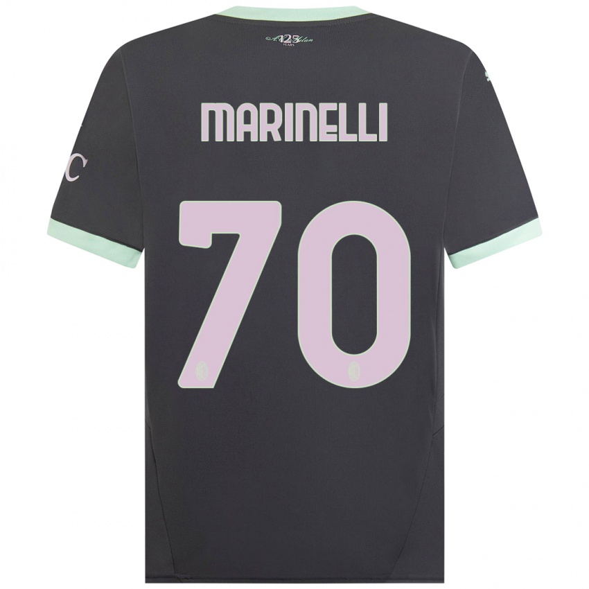 Hombre Camiseta Gloria Marinelli #70 Gris Equipación Tercera 2024/25 La Camisa Argentina