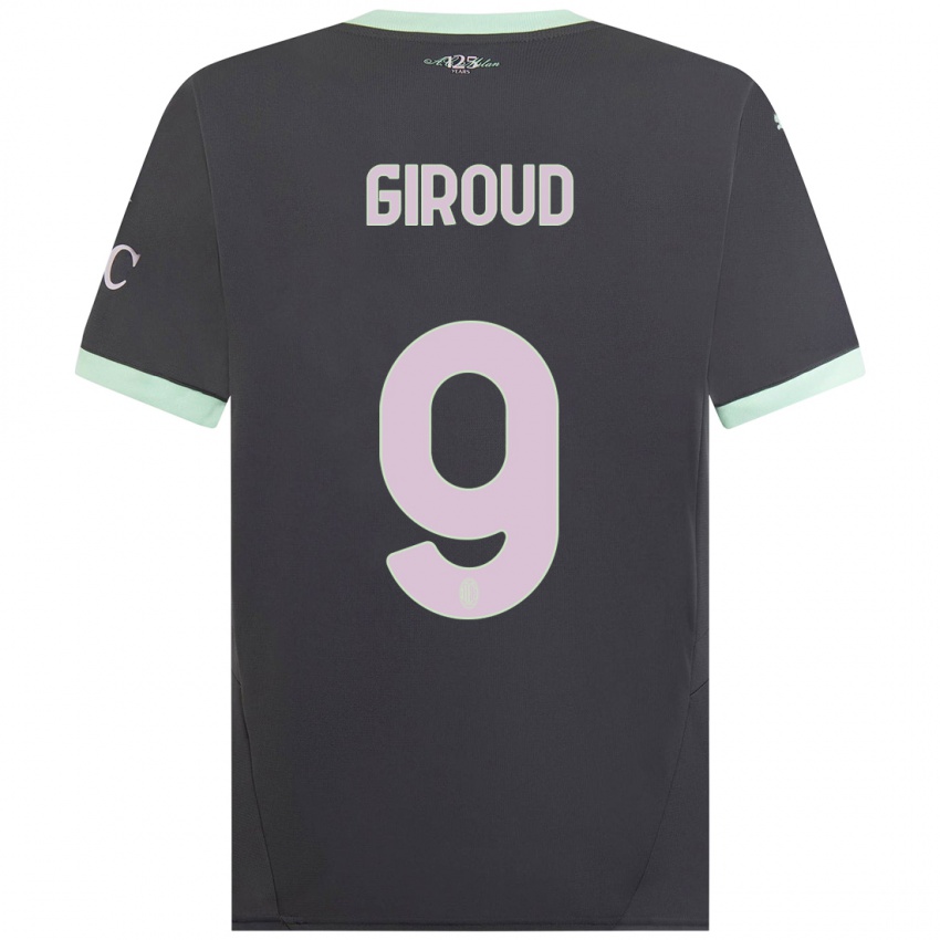 Hombre Camiseta Olivier Giroud #9 Gris Equipación Tercera 2024/25 La Camisa Argentina