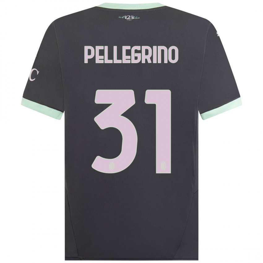 Hombre Camiseta Marco Pellegrino #31 Gris Equipación Tercera 2024/25 La Camisa Argentina